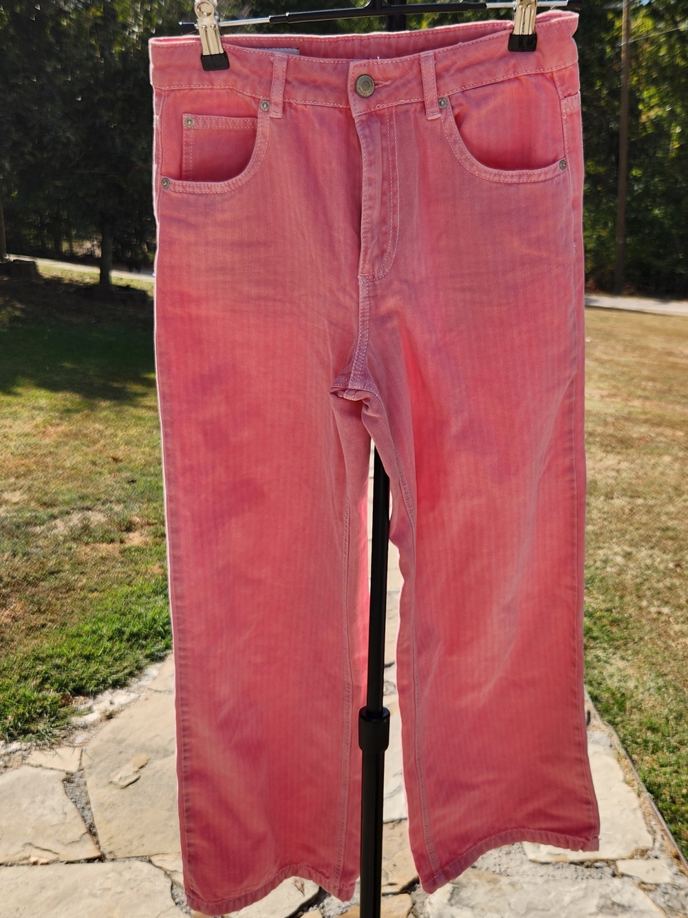 Zara Y2k Pink Corduroy High-Waisted Wide-Leg Pants Sz 13